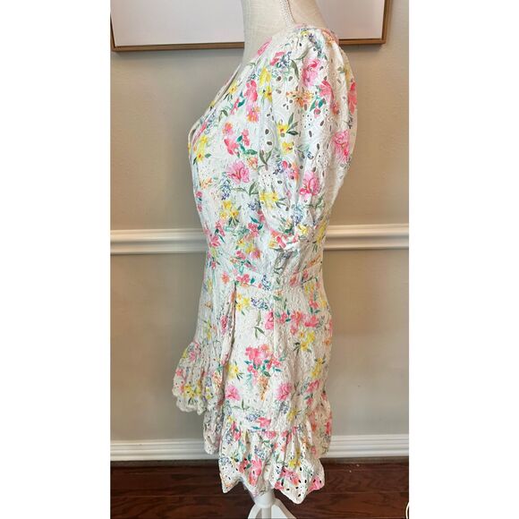 Yumi Kim Be The One Dress Mulberry Ivory Eyelet Size 10 - Picture 6 of 9